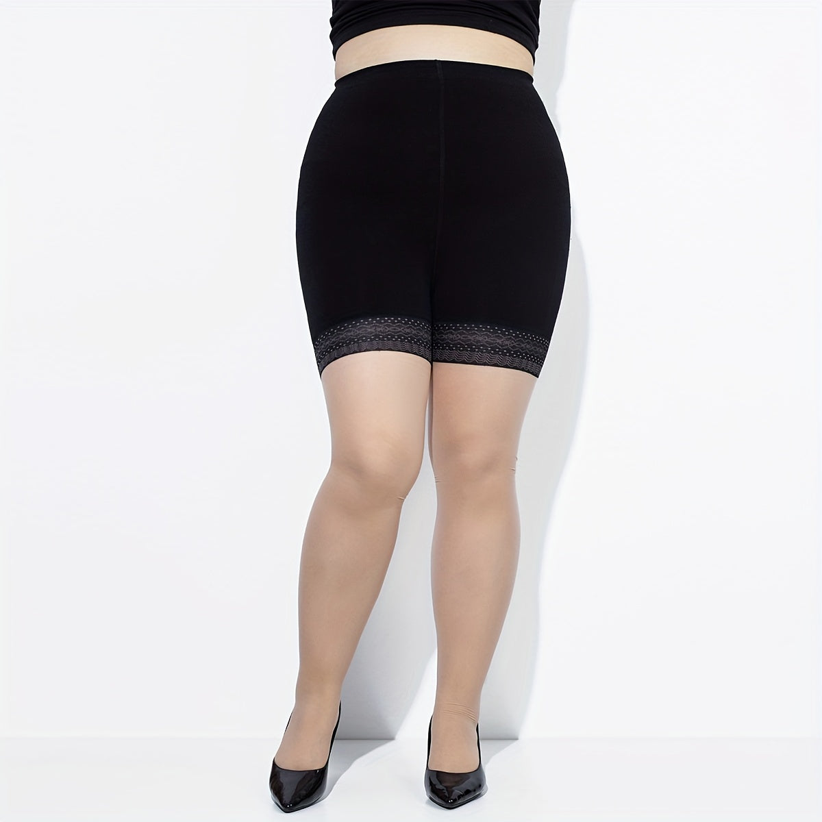 Colorblock High Waisted Footed Tights