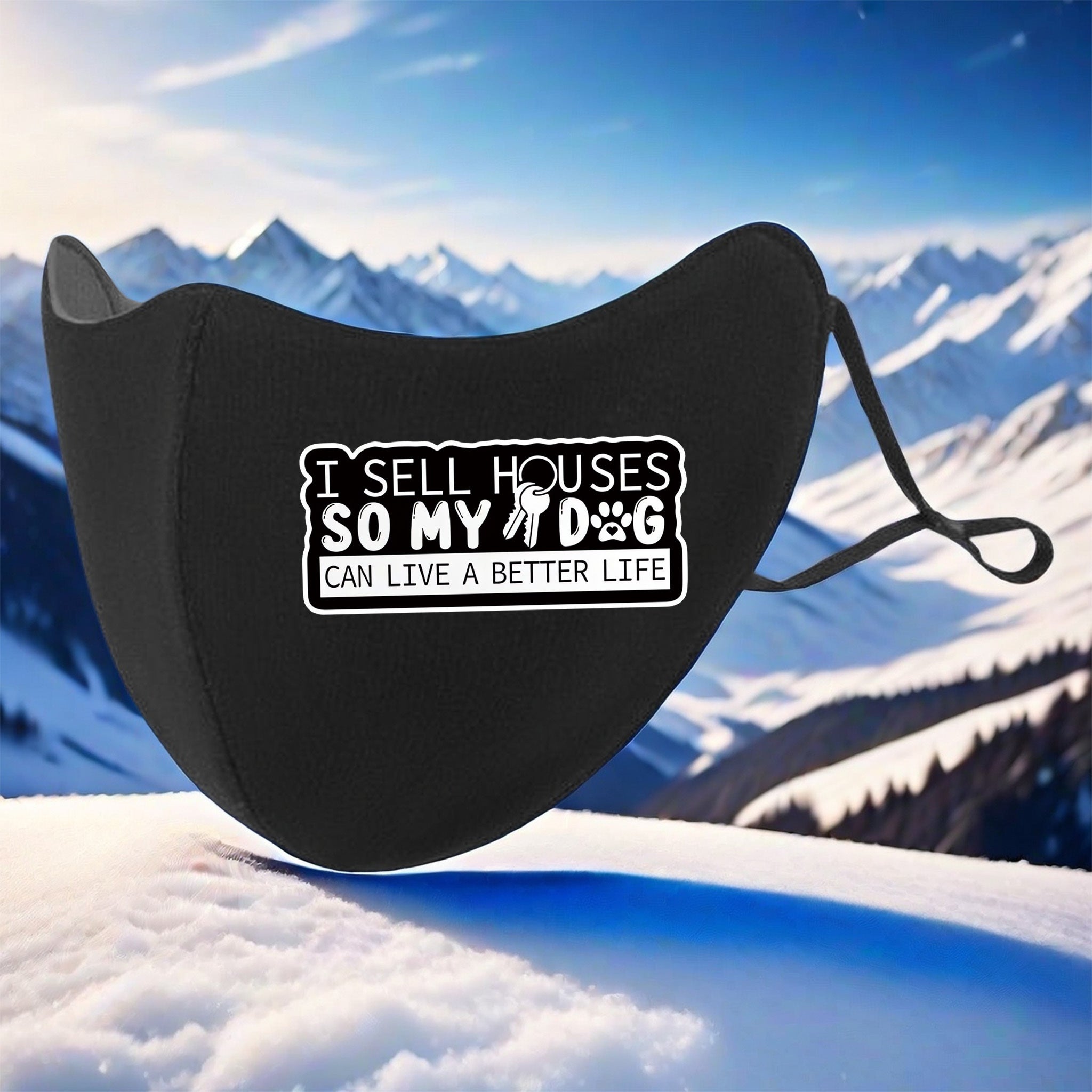 3D Plush Warm Mask Pattern 6127 Protects Against Cold Wind/ Eye Corners