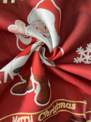 Kids Santa Claus Pattern Hooded Sweatshirt for Christmas Party
