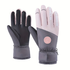 Windproof Waterproof Winter Gloves Plush Touchscreen for Hiking Cycling Skiing