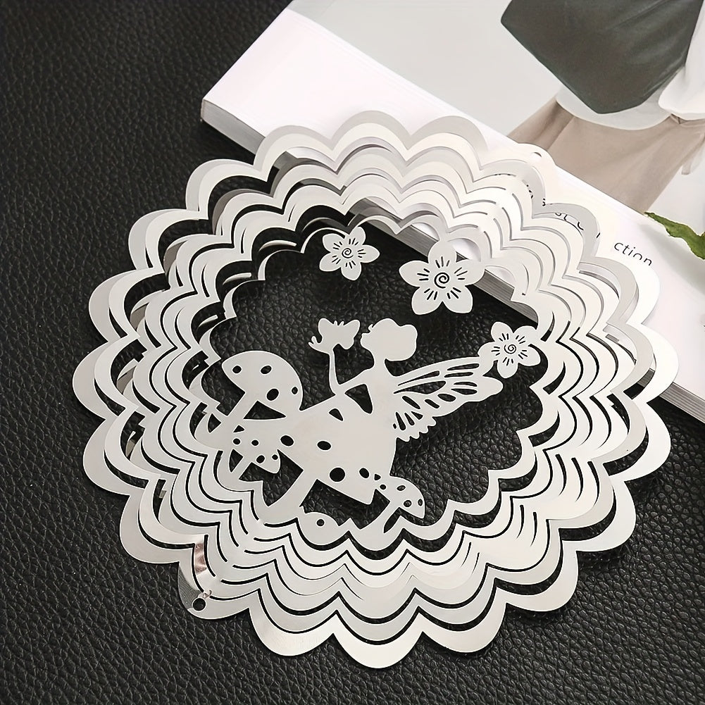 14 Wind Spinner Catcher 3D Rotating Stainless Steel Mirrored Patio Decor