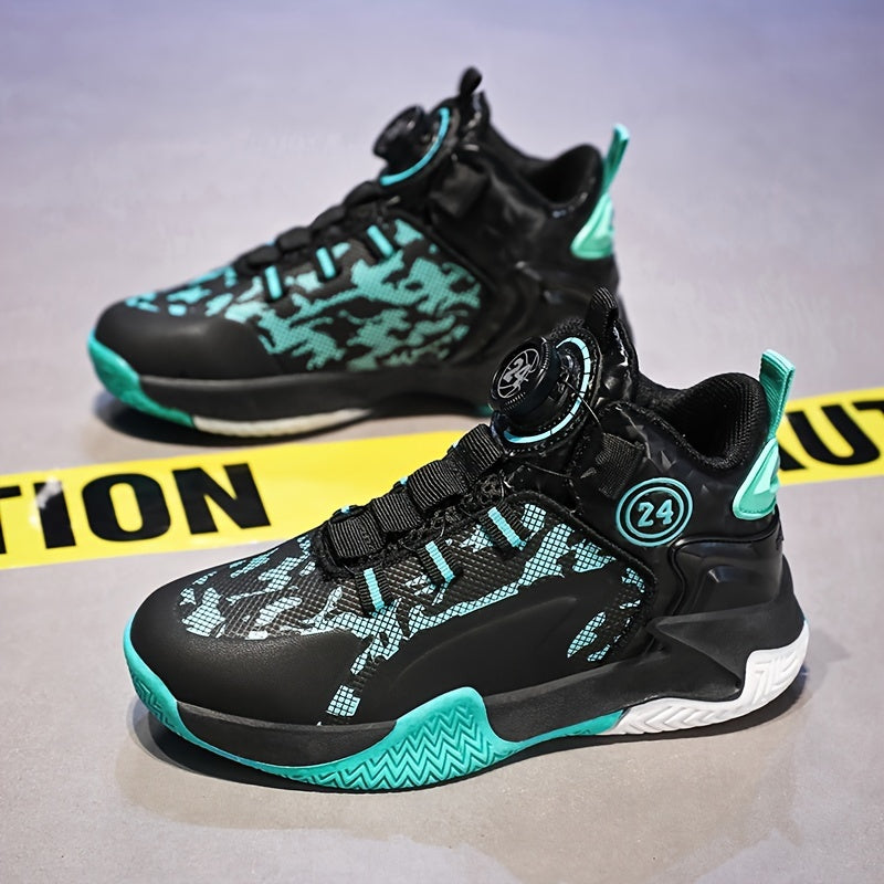 Boy's High Top Basketball Shoes Comfy Non Slip Casual Sneakers
