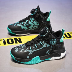 Boy's High Top Basketball Shoes Comfy Non Slip Casual Sneakers