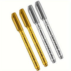 4pcs Waterproof Paint Marker Pens Gold Silver Resin Mold Art Supplies