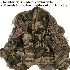 Men's Ghillie Suit Jacket & Pants Set Camo Airsoft Gear