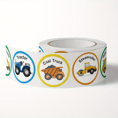 500 Cartoon Stickers Train Airplane Vehicle Car Labels for Rewards