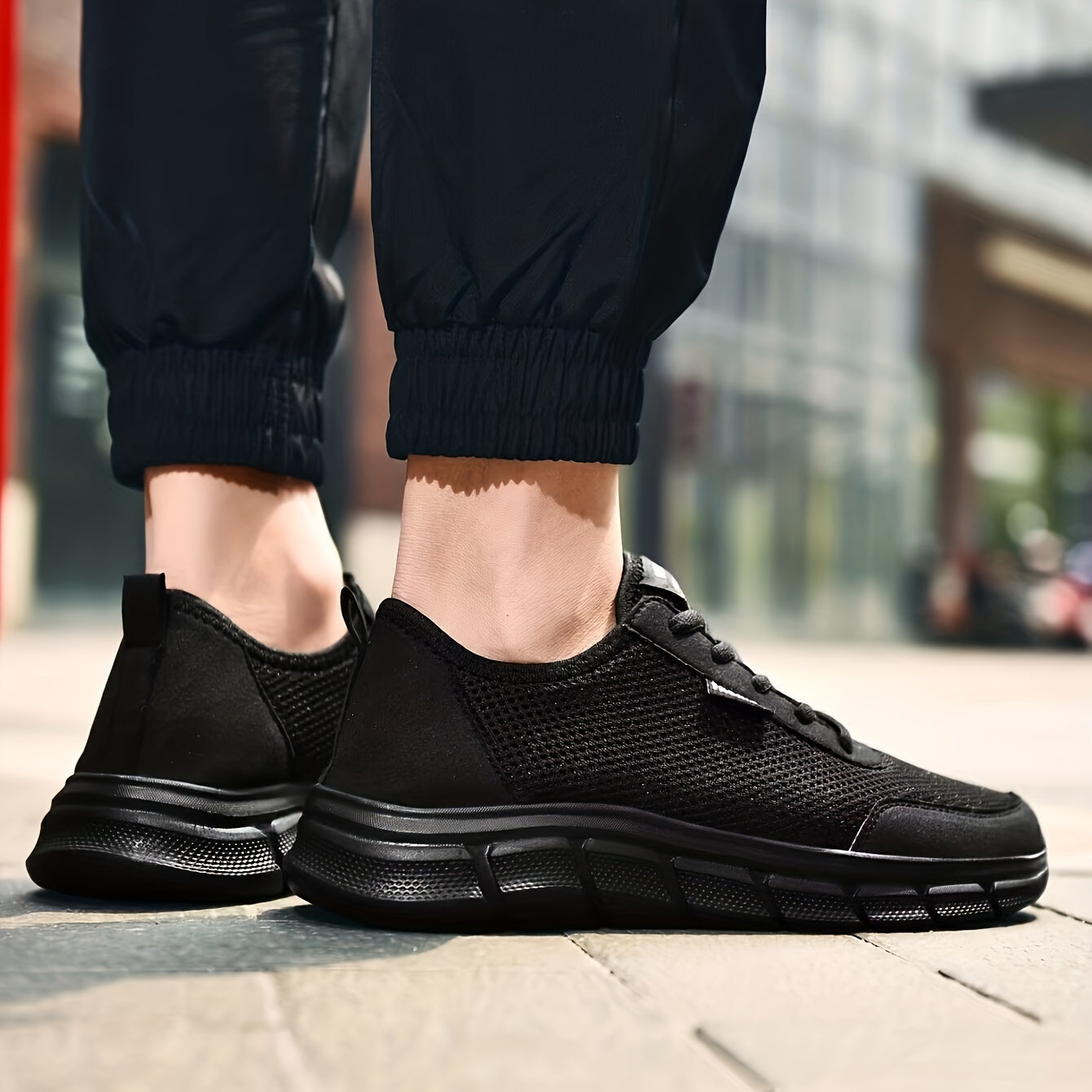Men's Breathable Lace Up Mesh Sneakers Casual Outdoor Walking Shoes