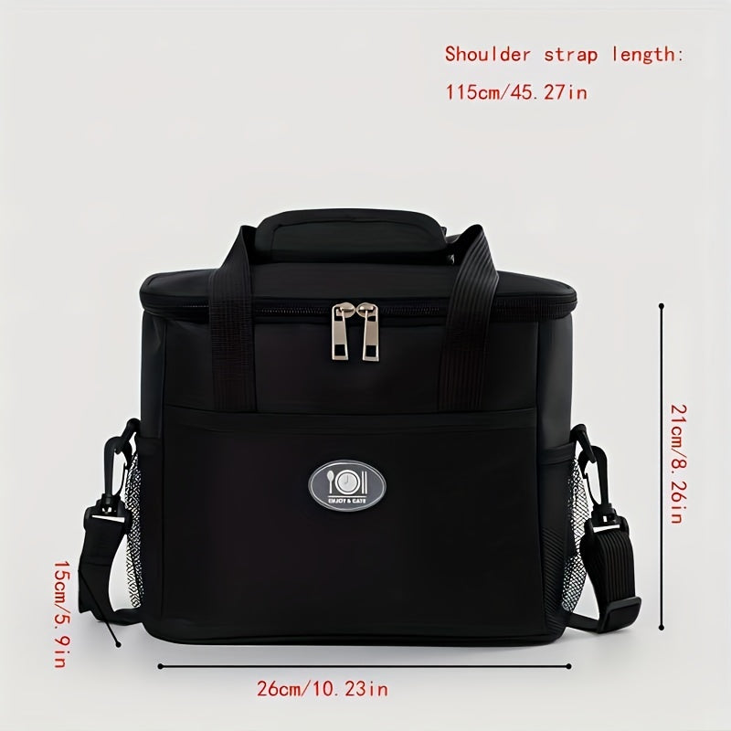Insulated Lunch Bag with Ice Pack for Outdoor Picnics and Travel