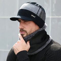 Winter Hat & Scarf Set Ear Protection Knitted Hat Neck Warmer Neck Gaiter