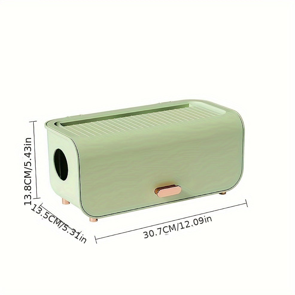 Plastic CableBox Power Cord Organizer Flip Wire Cable Cord Storage Box