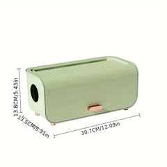 Plastic CableBox Power Cord Organizer Flip Wire Cable Cord Storage Box