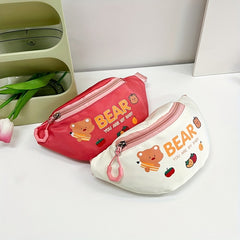 Cartoon Bear Graphic Chest Bag Messenger Bag Lightweight Waist Bag