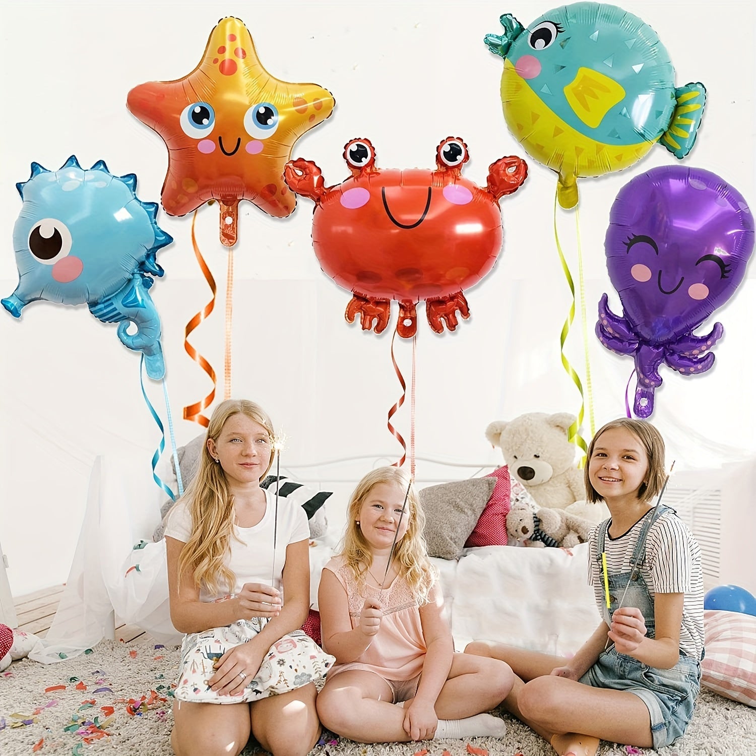 1pc Sea Animal Balloons Foil Mylar Balloons Baby Shower Themed Party Birthday