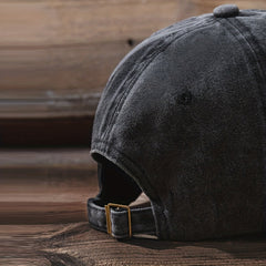 Flame Print Baseball Cap Washed Distressed Cotton Sports Hat