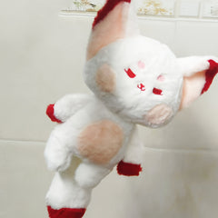 Fox with Red Ears & Tail Soft Polyester Stuffed Animal for Home Decor