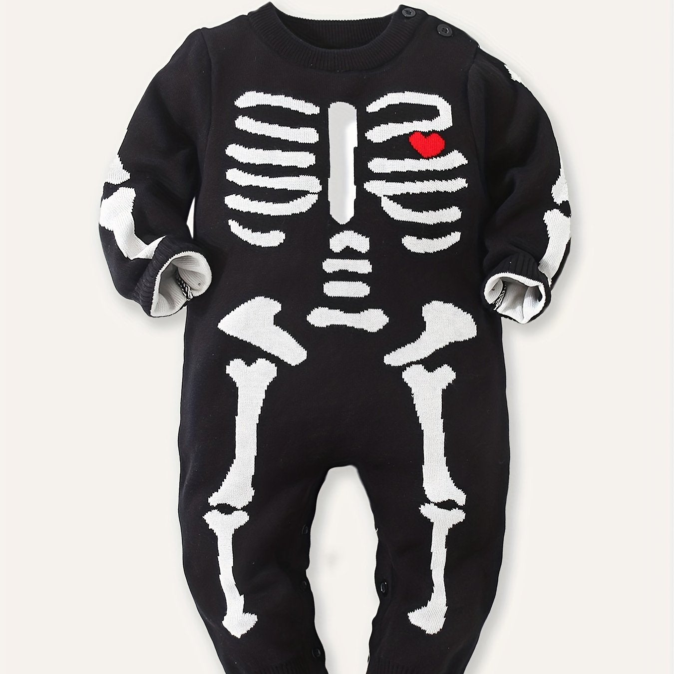 Skull Graphic Baby Jumpsuit Halloween Sweater Cosplay