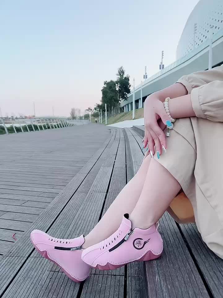 Women's Vintage Side Zip Ankle Boots British Style