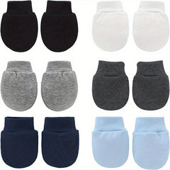 6pairs Newborn Cotton Comfortable Mittens Anti Eating Hand Gloves