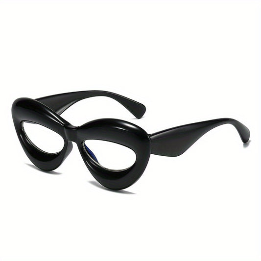 Y2K Candy Lip Frame Clear Lens Glasses