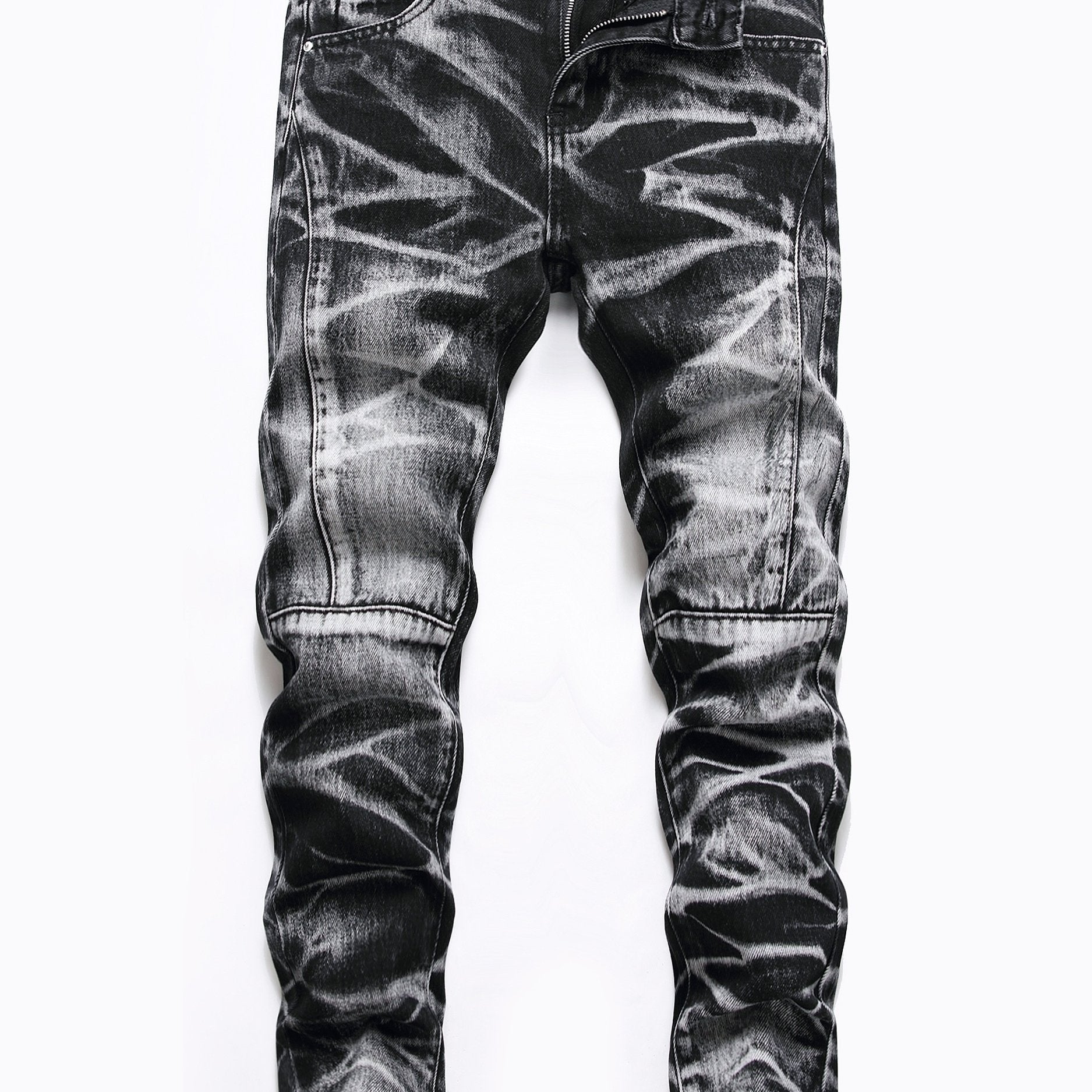 Boys Distressed Skinny Jeans Slim Fit Washed Denim Pants