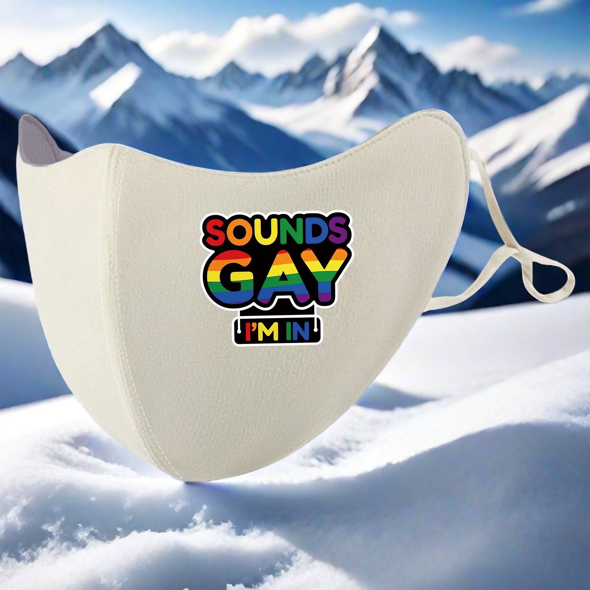 Fleece Lined 'Sounds Gay I'm In' Face Mask Men