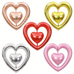 5pcs Heart to Heart Balloons Love Heart Balloons Decorative Balloons