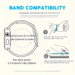 Bead Braided Watch Strap for iWatch SE10 9 8 7 6 5 4 38mm 49mm