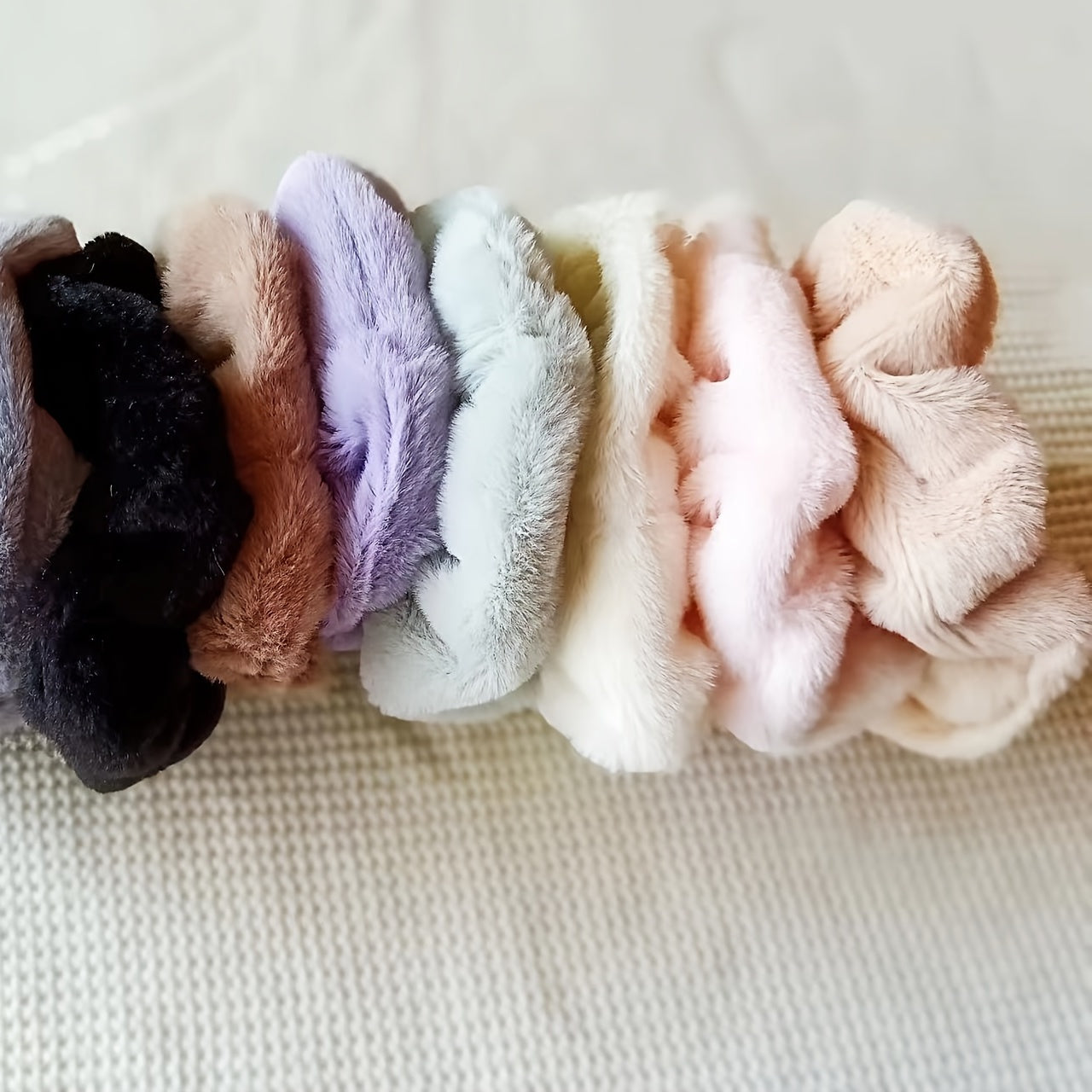 Girls Plush Scrunchie Hair Tie Solid Hair Rope Hair Bands Hair Accessories