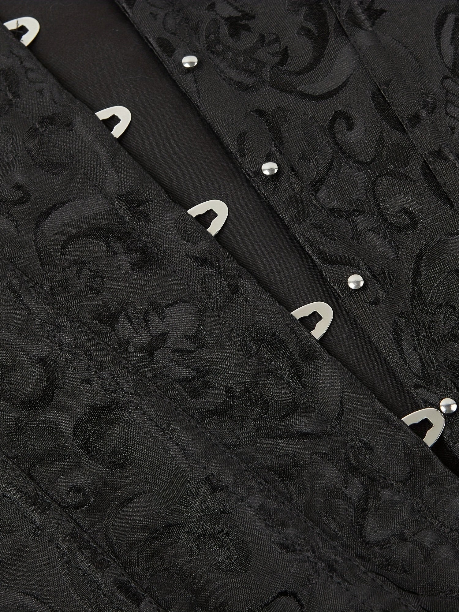 Strapless Corset Bustier Lace Up Jacquard Body Shaper Women's Lingerie