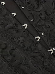 Strapless Corset Bustier Lace Up Jacquard Body Shaper Women's Lingerie