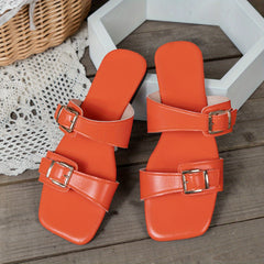 Women's Buckle Strap Slide Sandals Double Strap Outdoor Shoes
