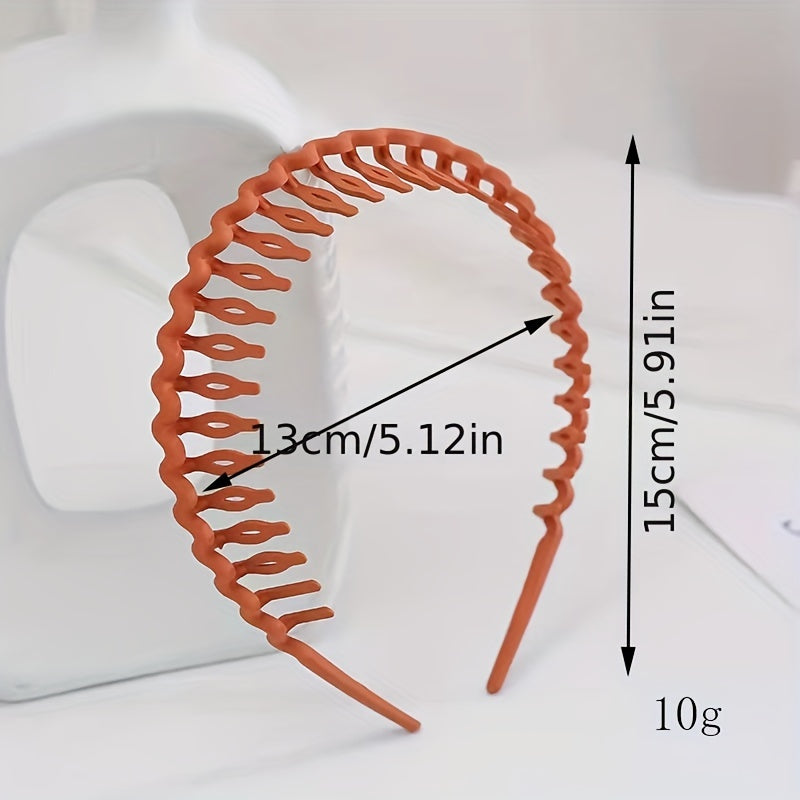 Teeth Headbands Wavy Headbands with Combs Thin Hair Bands