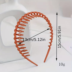 Teeth Headbands Wavy Headbands with Combs Thin Hair Bands