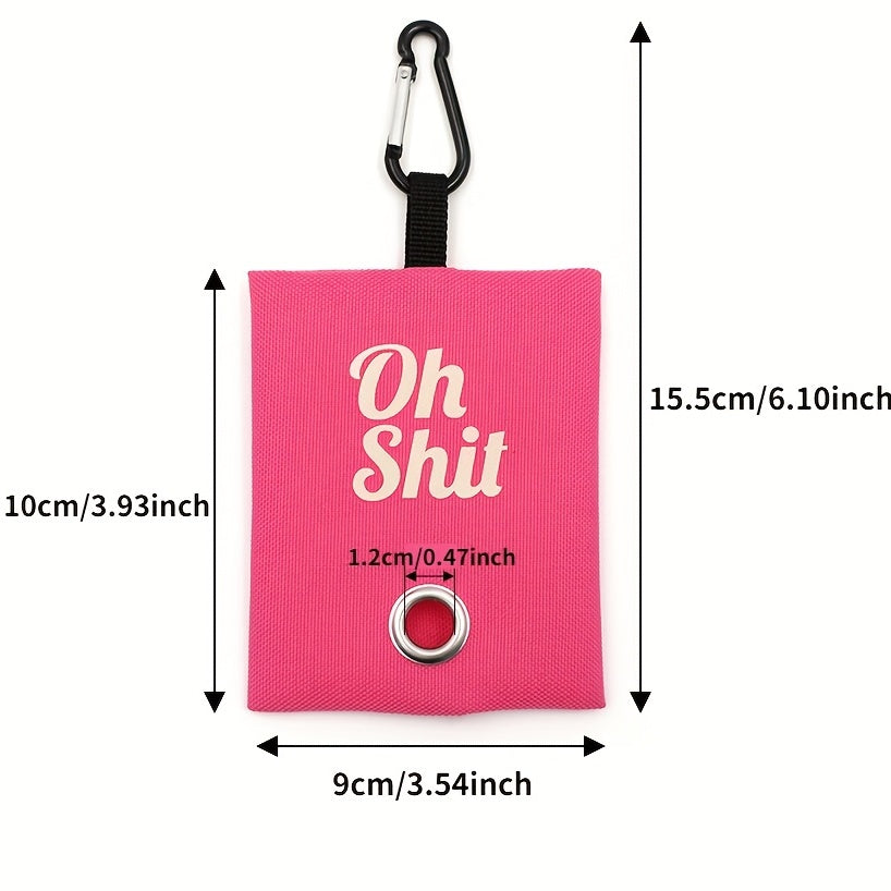 OH SHIT Graphic Poop Bag Holder Dispenser for Dogs