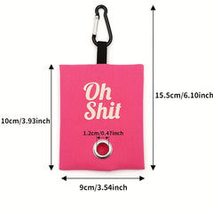 OH SHIT Graphic Poop Bag Holder Dispenser for Dogs