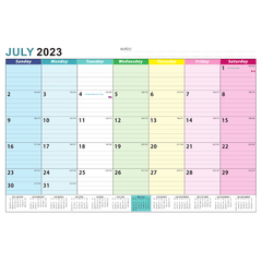 2023-2024 Wall & Desk Calendar July December