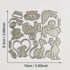 Cat Animal Metal Cutting Dies for Card Decoration DIY Scrap