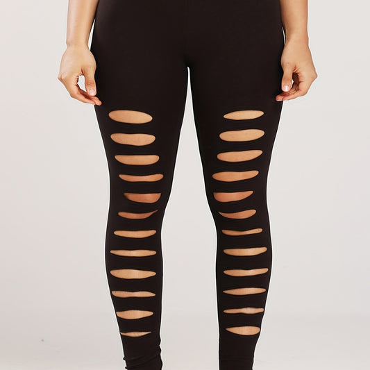 Ripped High Rise Fitness Leggings