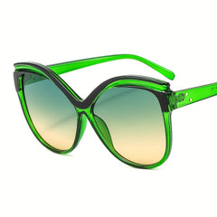 Oversized Cat Eye Sunglasses Gradient Lens Owl Frame Glasses UV400