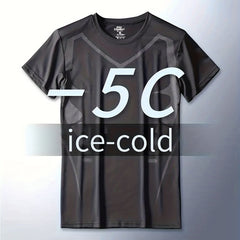 Men's Solid Sports T-shirt Quick Dry Breathable Tee Top