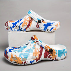 Men's Camo Slip-On Mules: Comfortable Indoor/Outdoor Shoes