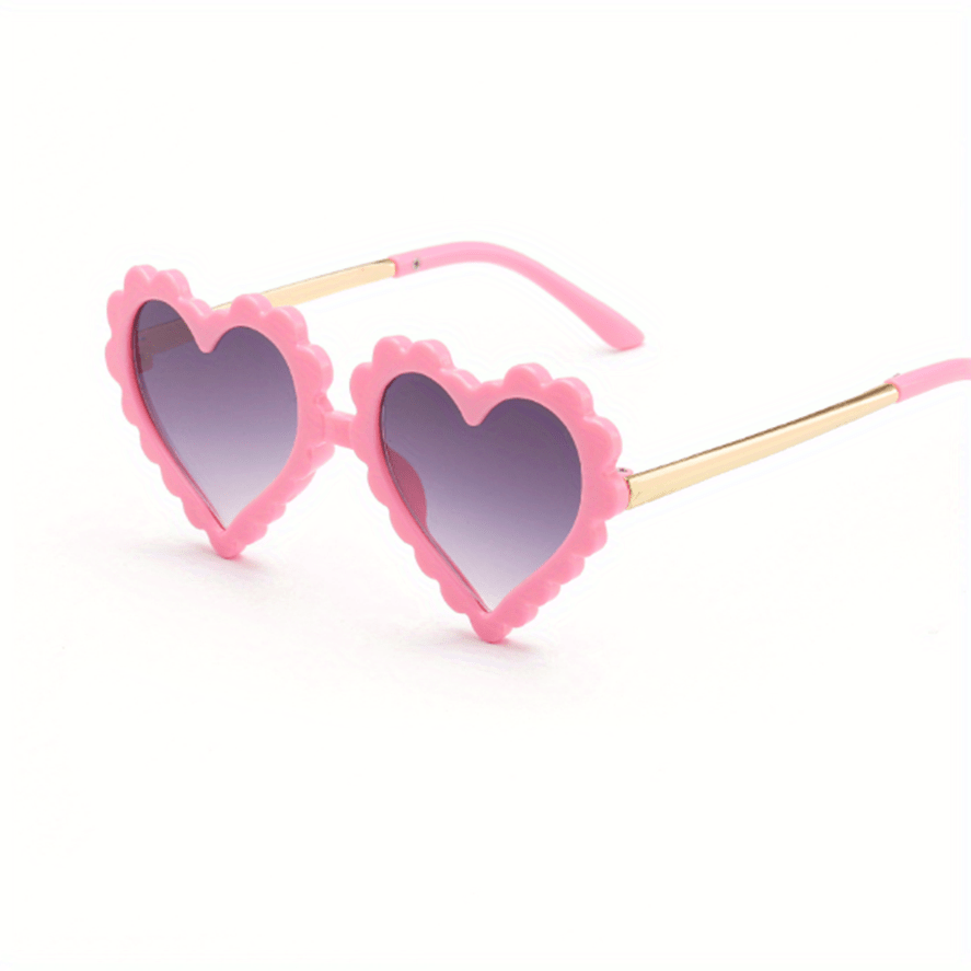 Cartoon Heart Frame Sunglasses UV Protection for Girls and Boys