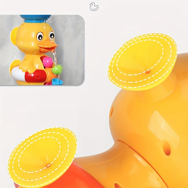 Interactive Duckling Bath Toy with Water Wheel & Rotating Eyes