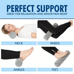 Memory Foam Neck Roll Pillow for Sleeping & Support - Bolster Pillow for Bed