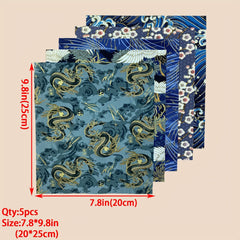 5pcs 19 81 24 Cotton Quilted Fabric Bundles DIY Sewing Handicraft