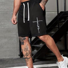 Men's Faith Print Drawstring Shorts
