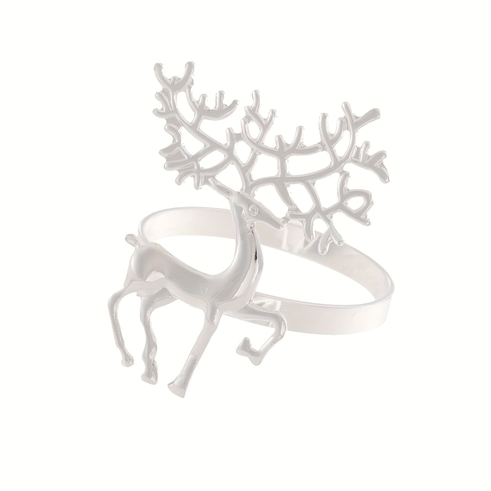 Golden Deer Napkin Ring Cast Iron Polished Metal Rings