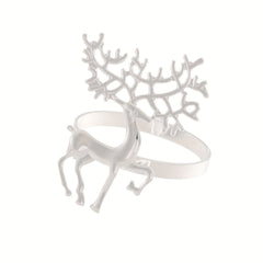 Golden Deer Napkin Ring Cast Iron Polished Metal Rings