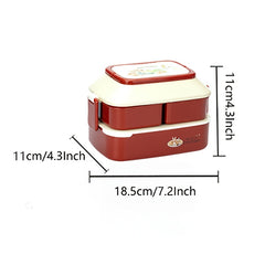 950ML Double Layer Portable Lunch Box Microwave Safe Leakproof Food Container