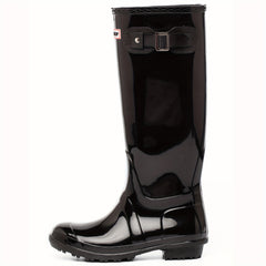 Reflective Waterproof PVC Round Toe Flat Rain Boots Lightweight Comfortable